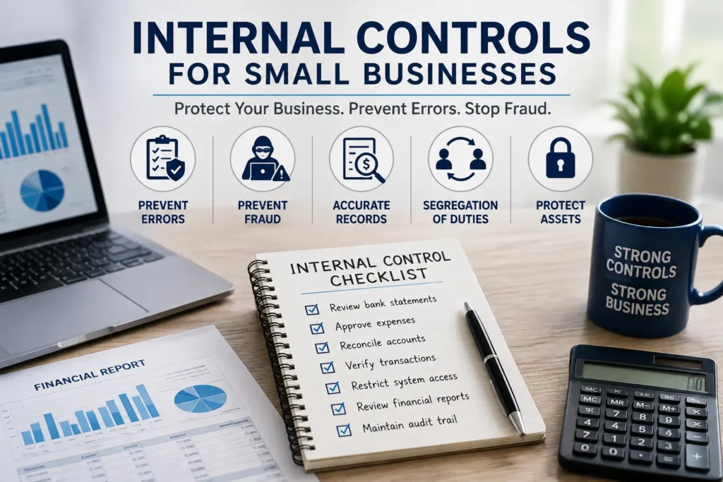 Small business internal control checklist for financial protection